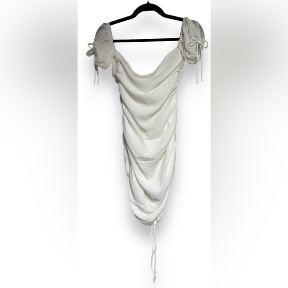 REVOLVE MORE TO COME Emily Off Shoulder Dress in White - Picture 6 of 6